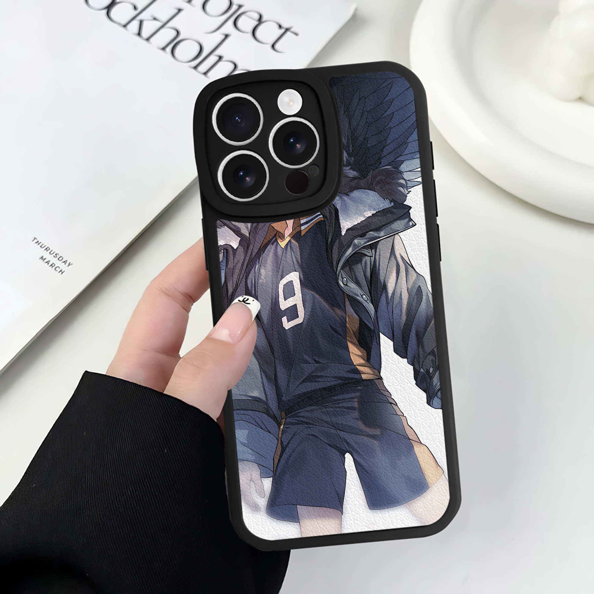 （画像用） ハイキュー!! Haikyu!! 【iPhone 16シリーズ対応】シリコンスマホケース（レザー調） 材質：シリコン